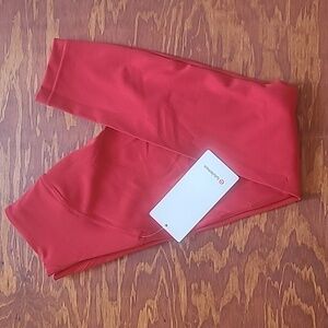 LULULEMON InStill Leggings HR Tight 25" Red BNWT Dark Red Hot Yoga Pant